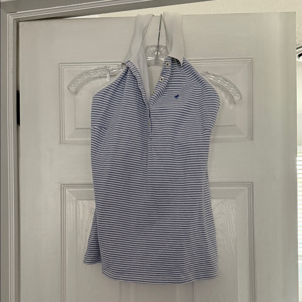 Lilly Pulitzer Blue and White Striped Tank Top